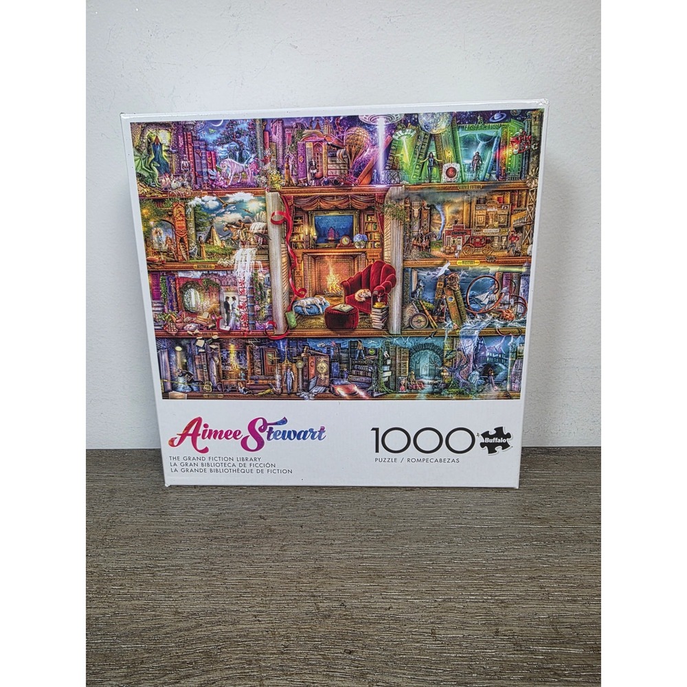 The Grand Fiction Library - 1000 Piece Jigsaw Puzzle by Aimee Stewart